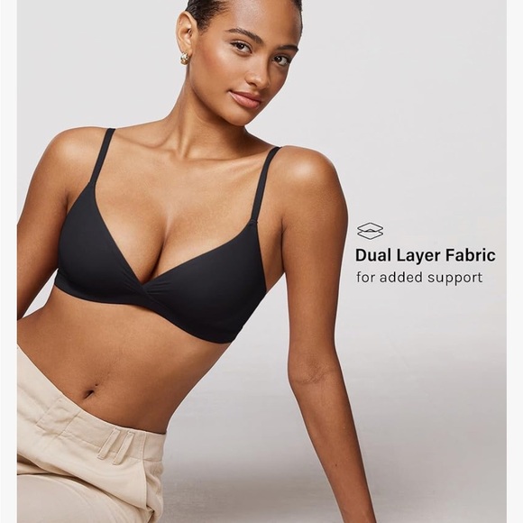 Inlyric Women's Inbarely Triangle Bralette Comfortable Unlined Smoothing Bra L - Picture 4 of 9